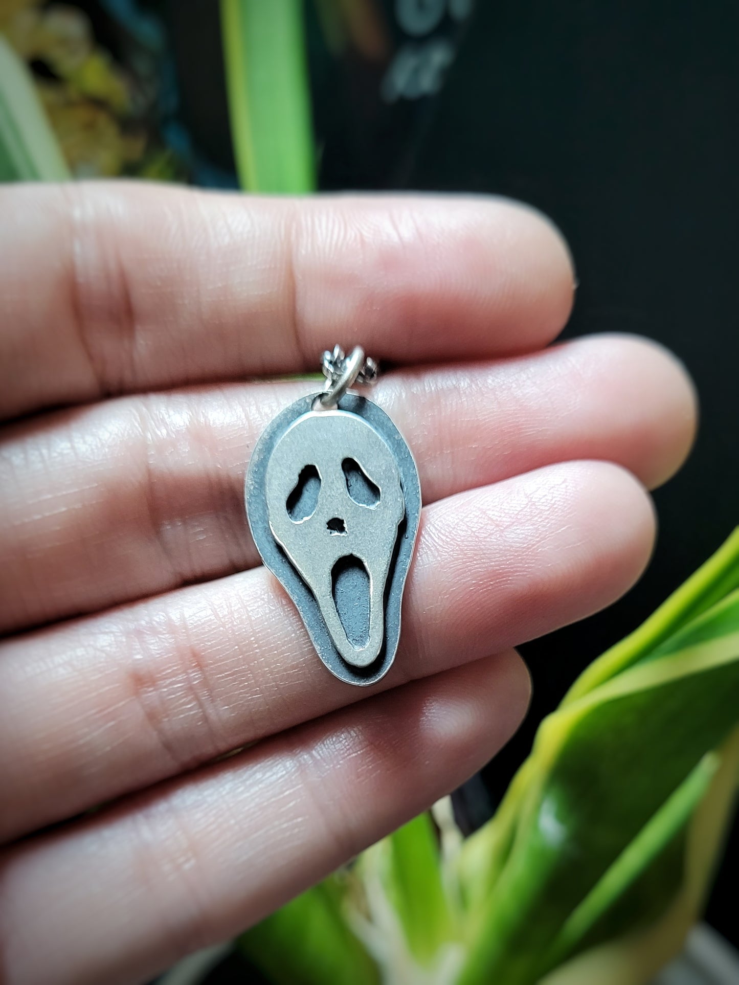 Silver Ghostface Necklace