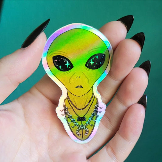 Space Cowboy Holographic Sticker
