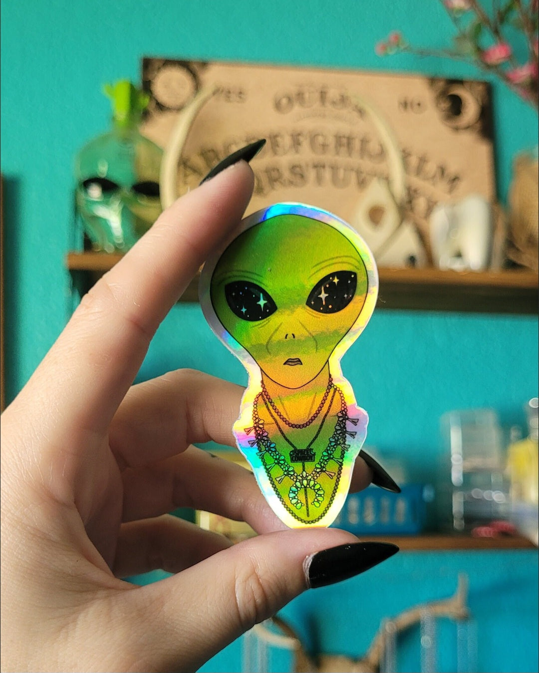 Space Cowboy Holographic Sticker