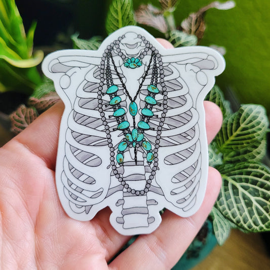 Squash Blossom Skeleton Sticker