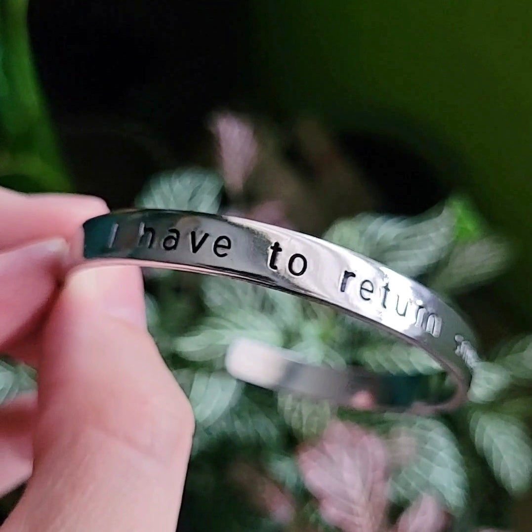 American Psycho "I have to return some videotapes" Cuff Bracelet