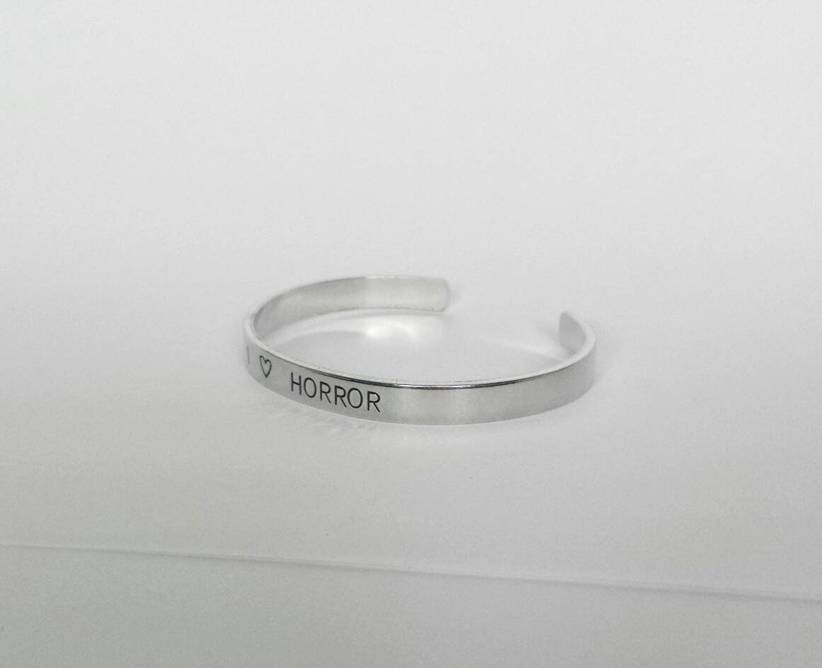 I 🖤 HORROR Cuff Bracelet
