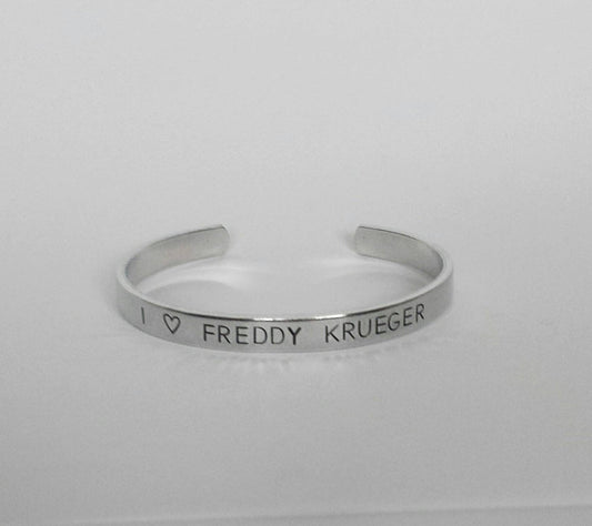 I 🖤 Freddy Krueger Nightmare on Elm Street Cuff Bracelet