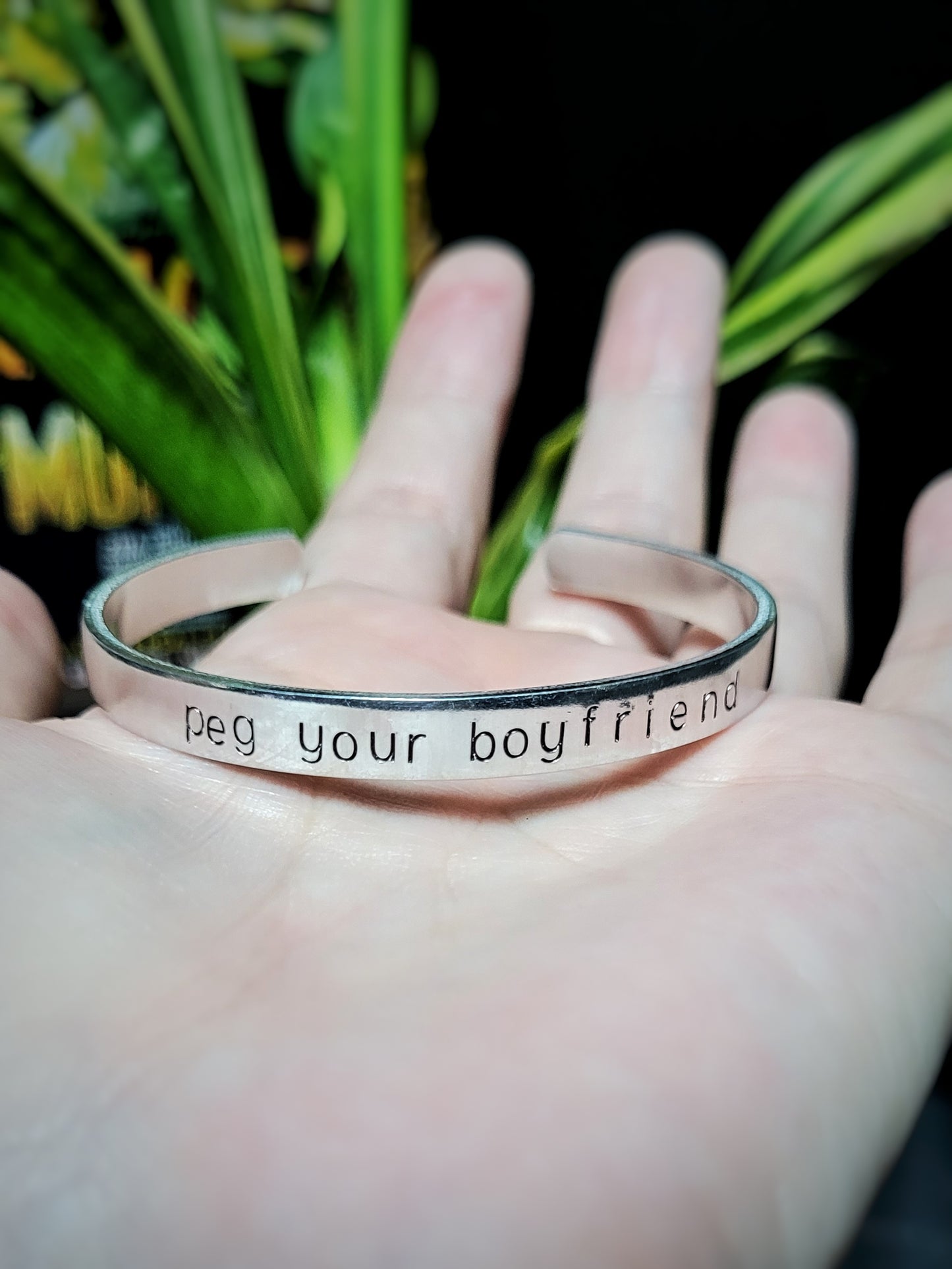 Peg Your Boyfriend cuff bracelet