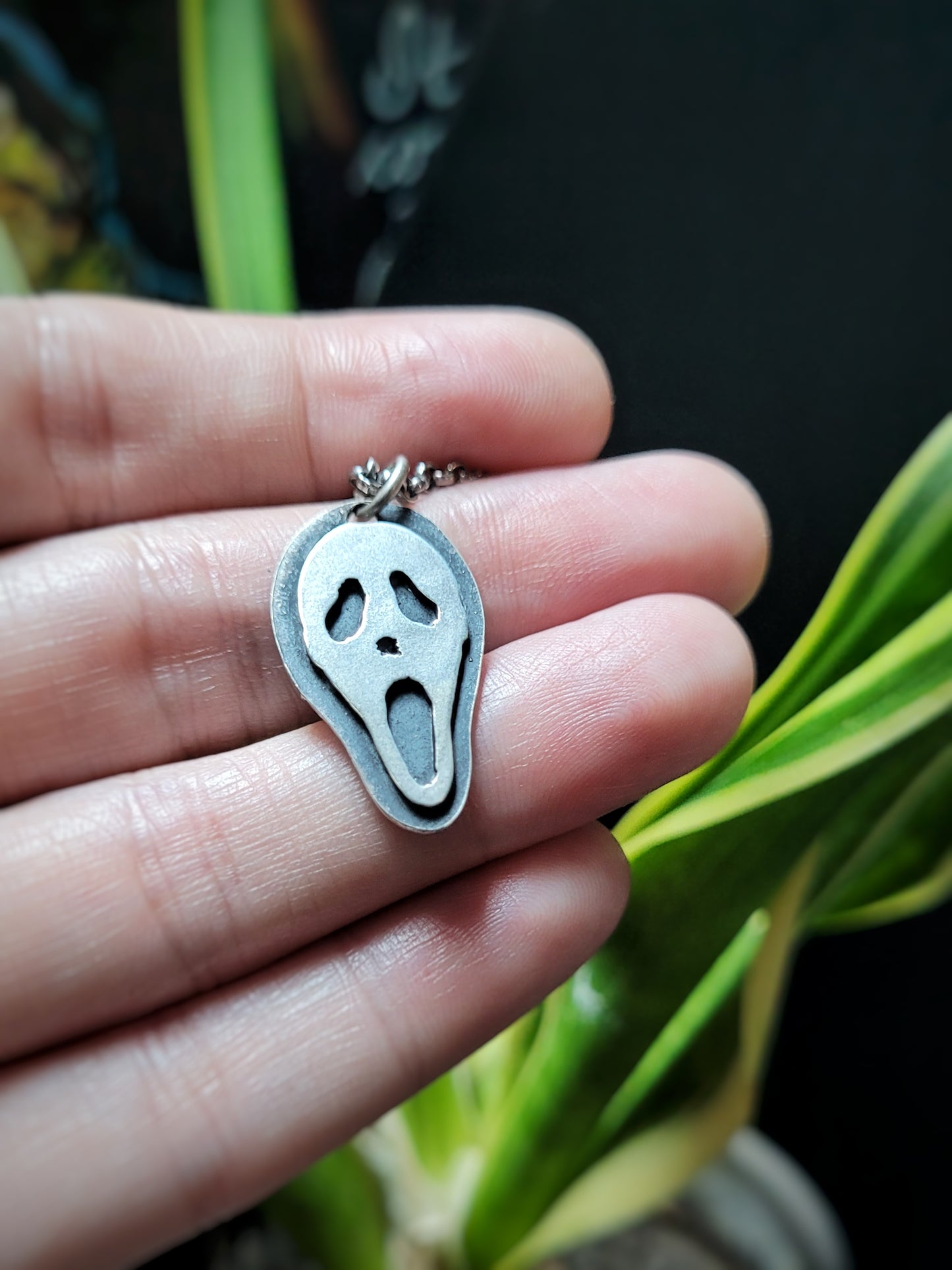 Silver Ghostface Necklace