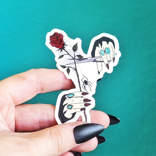 Morticia in Turquoise Sticker