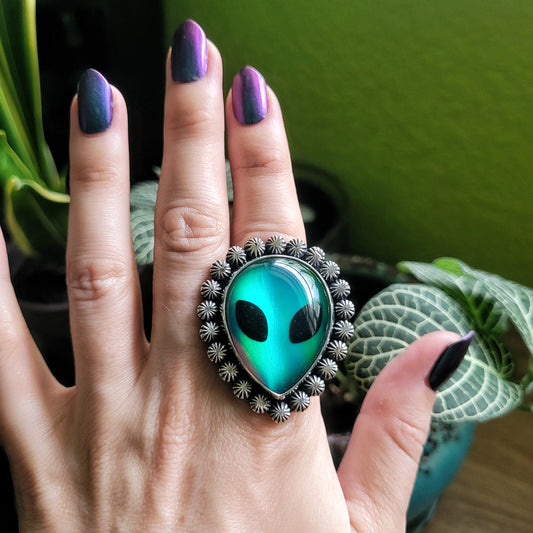 Alien Head Ring size 8.75