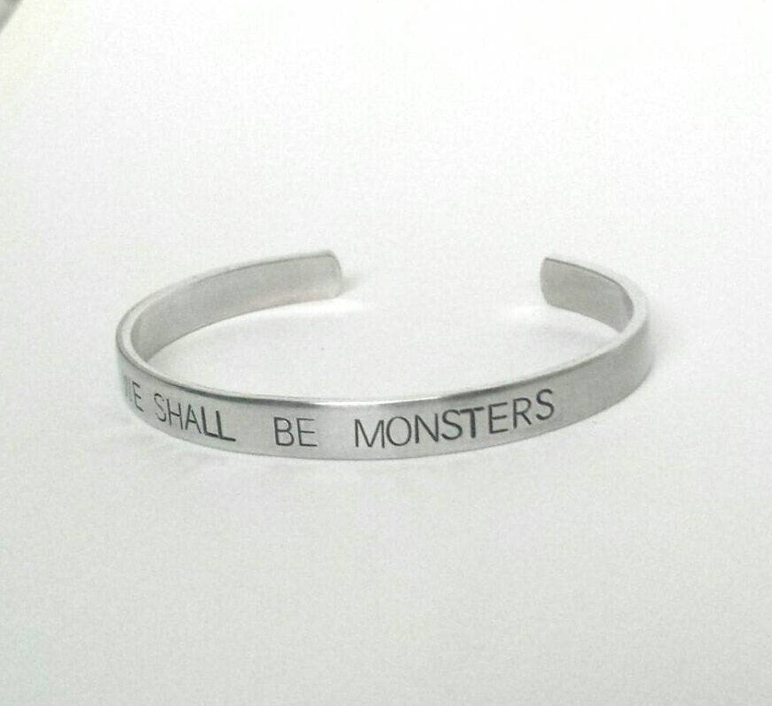 We Shall Be Monsters Frankenstein Cuff Bracelet