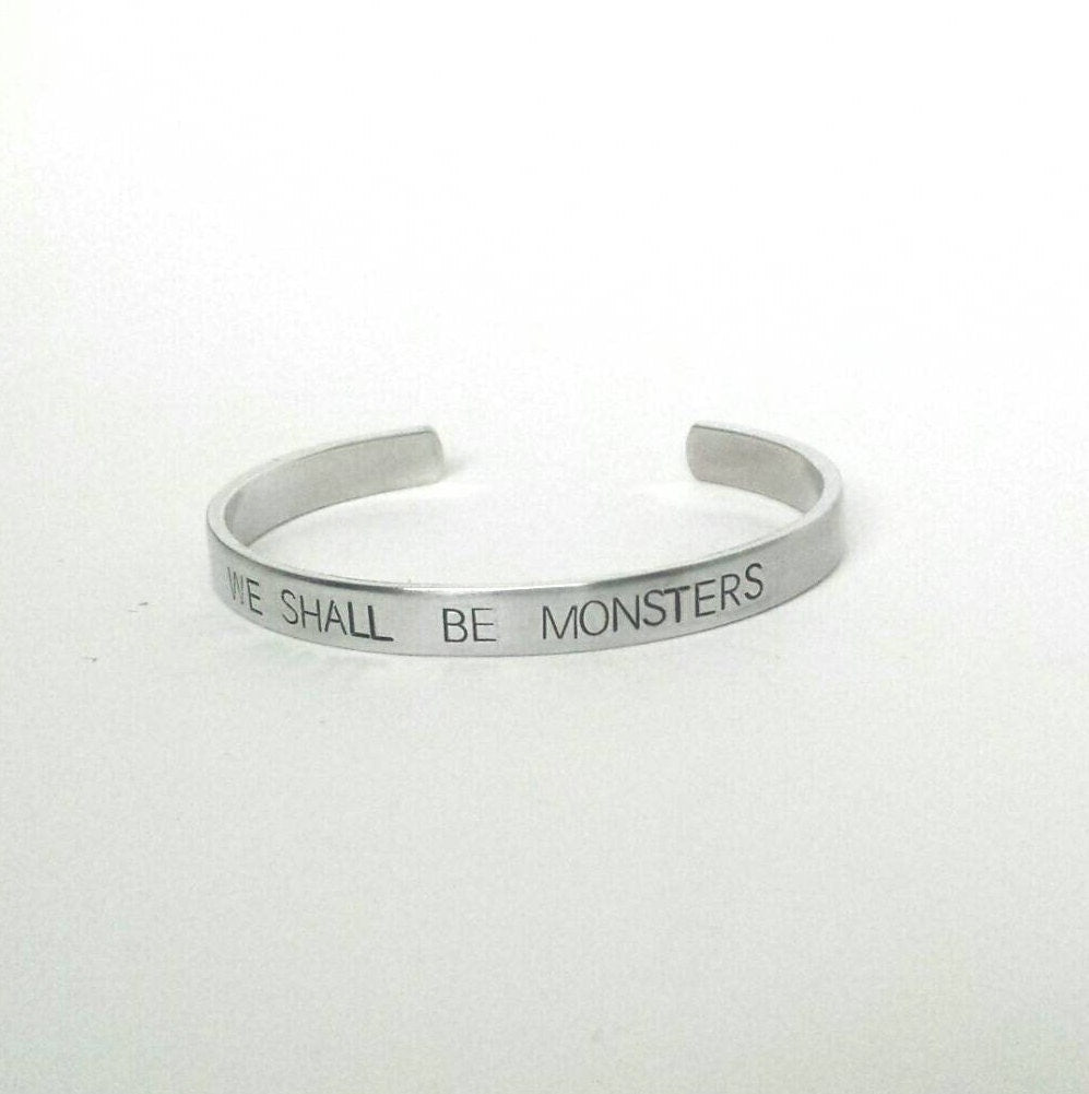 We Shall Be Monsters Frankenstein Cuff Bracelet