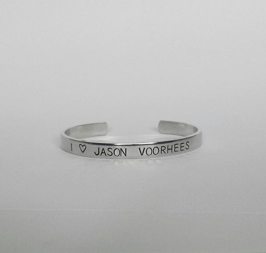 I 🖤 Jason Voorhees Friday the 13th Cuff Bracelet