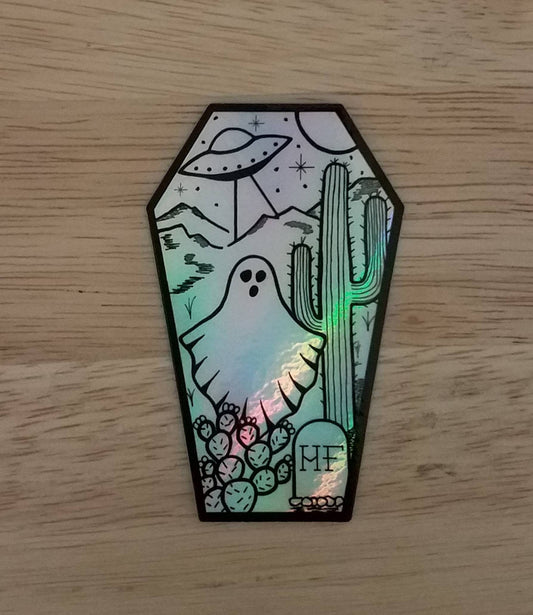 Holographic Coffin Sticker